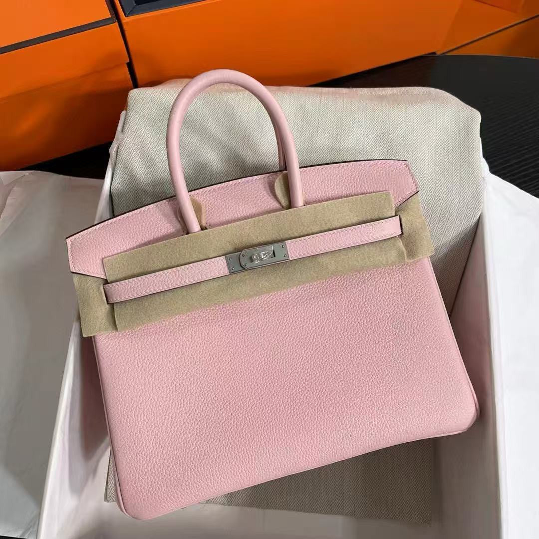 Hermes Sakura Pink Birkin 25 cm Togo Palladium Hardware