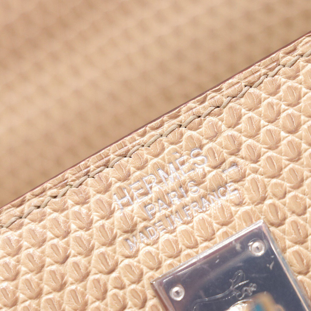 Hermes Kelly 25 Bag Sellier Abricot  Lizard Palladium