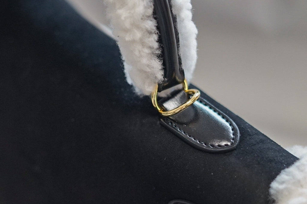[Exclusive] Hermès Kelly 35 Limited Edition Black Teddy Shearling Bag