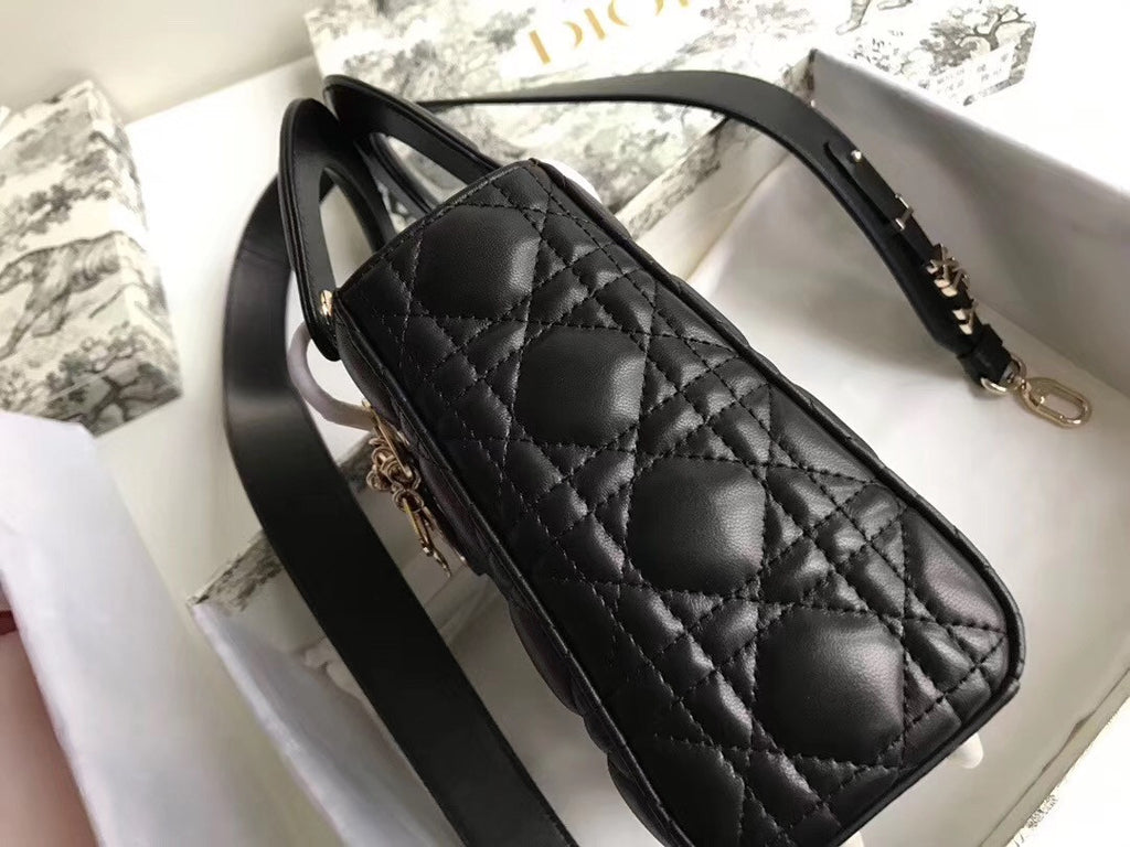 Christian Dior MY ABCDIOR LAMBSKIN BAG Black