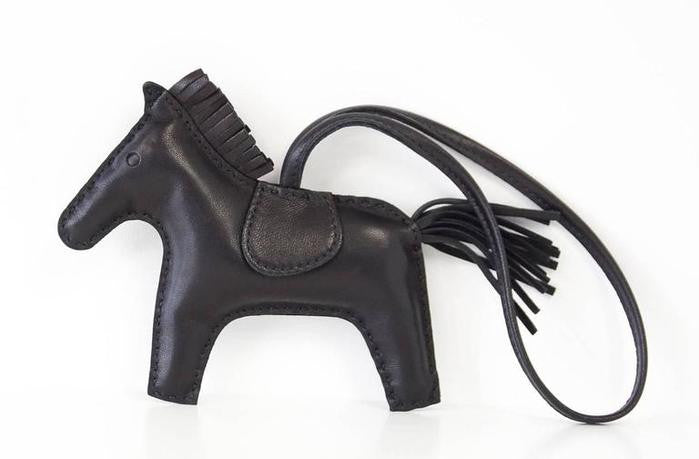 HERMES LIMITED EDITION SO BLACK RODEO HORSE MM BAG CHARM