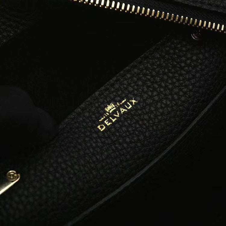 DELVAUX Limited Edition Cool Box Leather Satchel Black & White