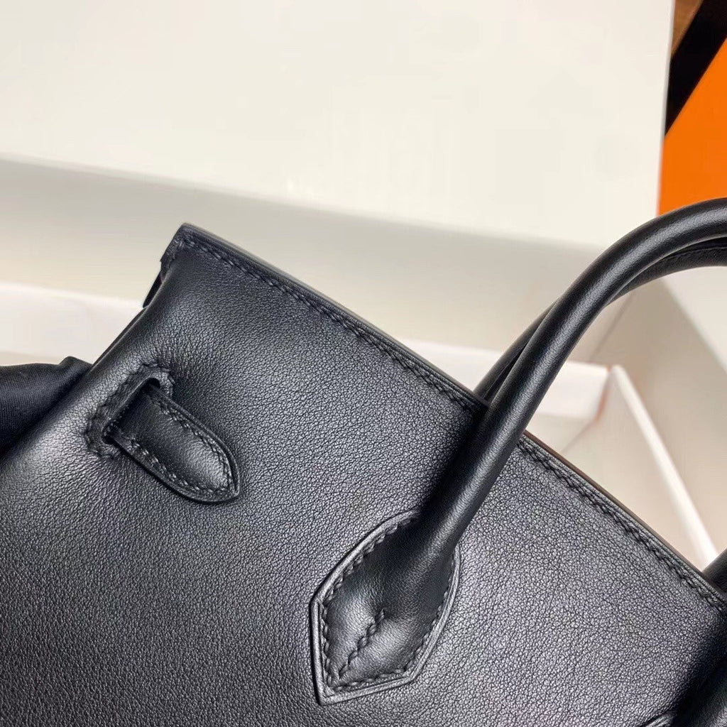Hermes Black Birkin 25 cm Swift Gold Hardware