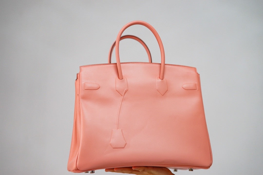 Hermes Shadow Birkin 35 Sakura Pink Swift Palladium Hardware