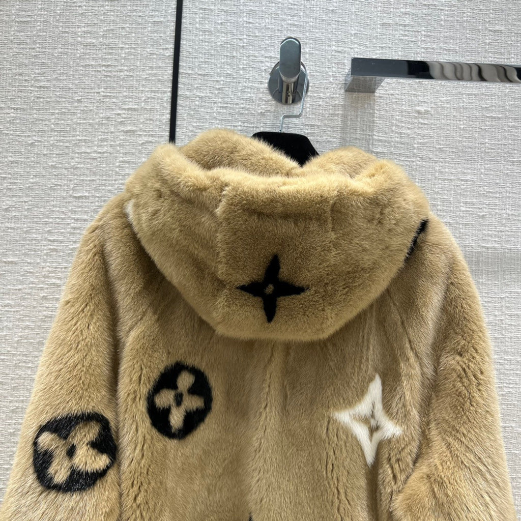 Louis Vuitton LV NIGHT MONOGRAM MINK HOODIE