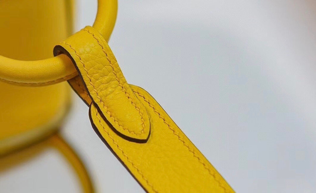 Hermes Mini Lindy 20cm Bag Lime Togo Leather Palladium Hardware