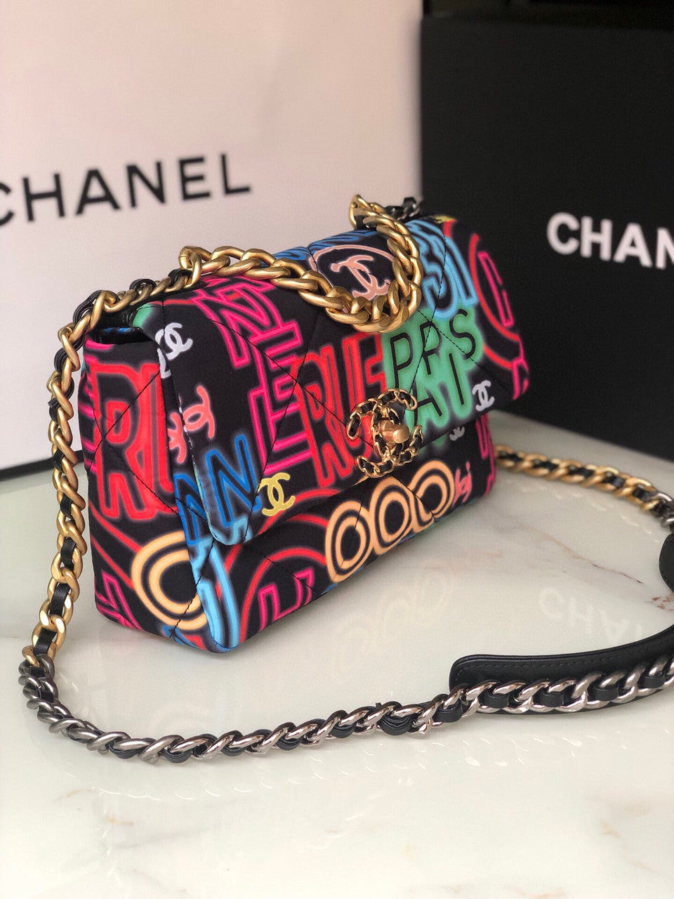 Chanel Limited Edition Graffiti  19 flap bag