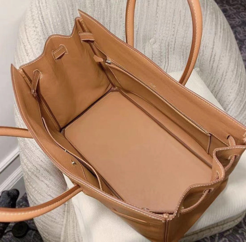 Hermes Shadow Birkin 35 Gold Swift Palladium Hardware