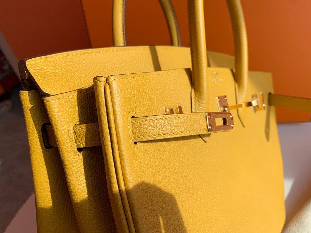 Hermes Hermes 9D Birkin 25 cm Togo Gold Hardware