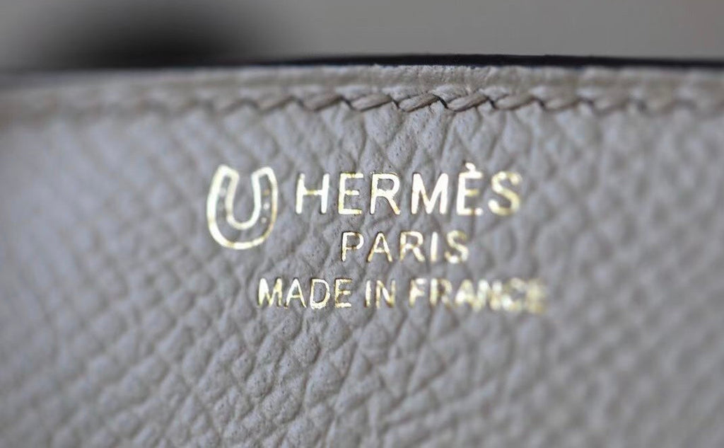 Hermes Special Order Bi-Colour 8F Etain / 10 Craie Birkin 25 cm Epsom Gold  Hardware