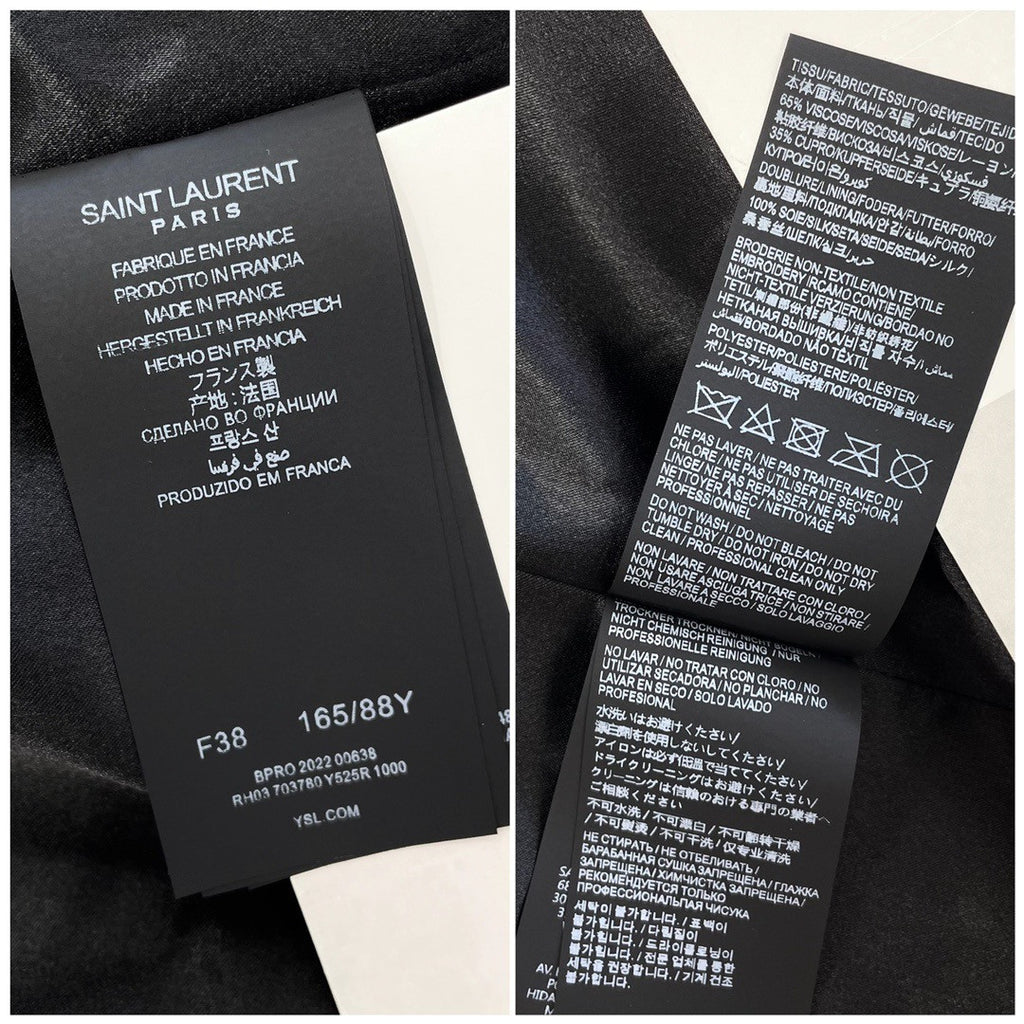 Saint Laurent V-NECK MIDI DRESS IN CUPRO VELVET