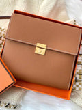 Hermes Clic 16 wallet Gold Epsom Leather With Gold Hardware