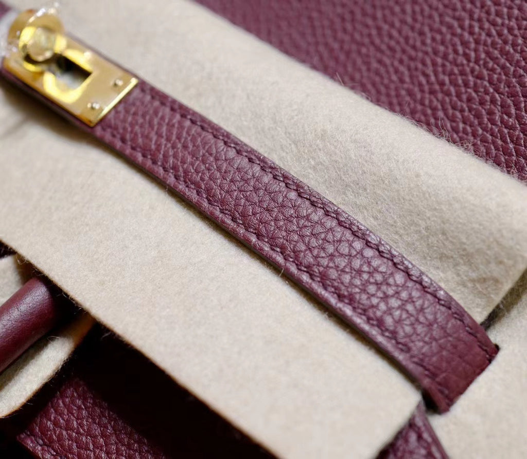 Hermes Bordeaux Birkin 25cm Togo Gold Hardware