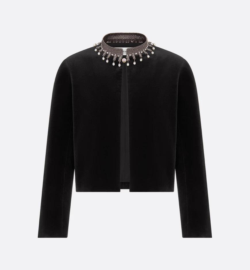 Christian Dior Embroidered Cropped Jacket