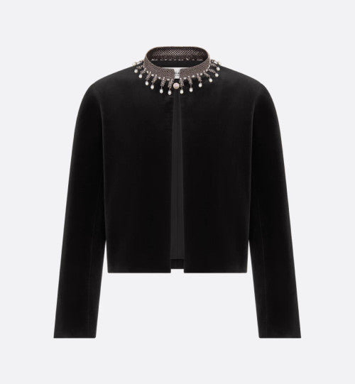 Christian Dior Embroidered Cropped Jacket