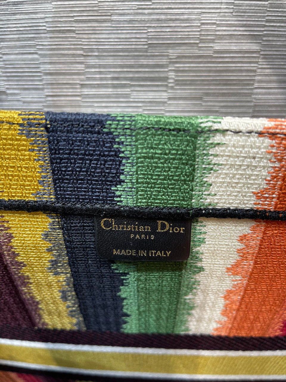 Christian Dior DIOR BOOK TOTE Multicolor D-Stripes Embroidery Reference: M1286ZRFR_M884