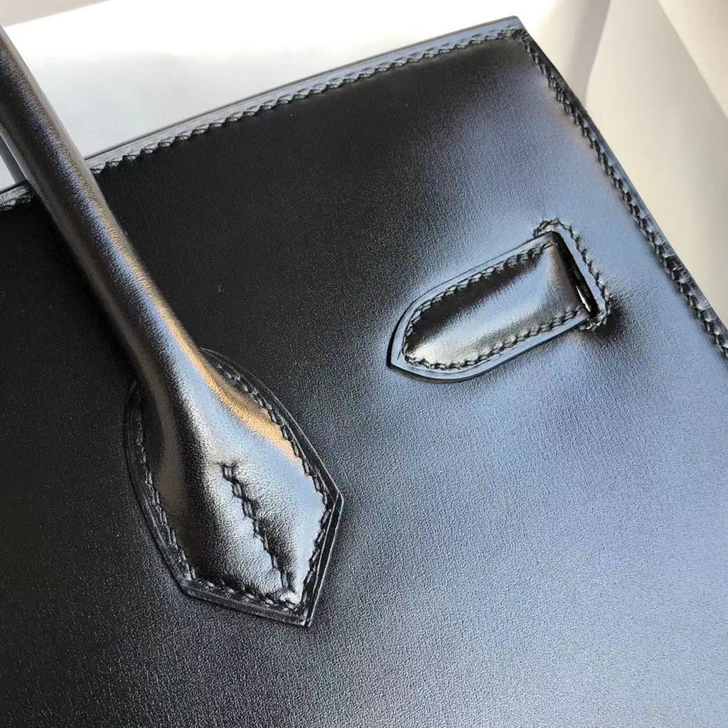 Hermes Black Sellier Birkin 30 Box Calf PHW