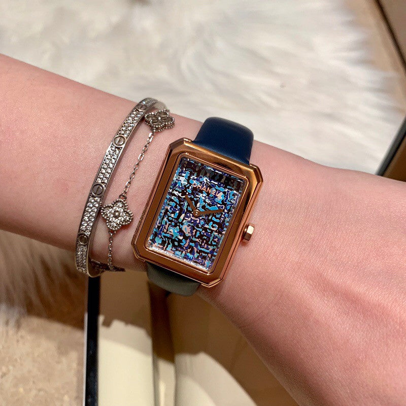 Chanel Limited Edition boy·friend tweed watch H6129 Blue