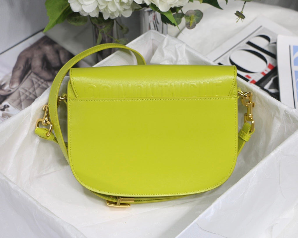 Christian Dior MEDIUM DIOR BOBBY BAG Lime Box Calfskin