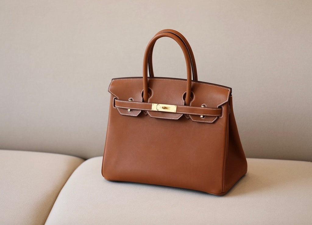 Hermes Birkin 30 Fauve Barenia Leather Gold Hardware