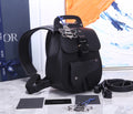 Christian Dior SADDLE BACKPACK Black Grained Calfskin