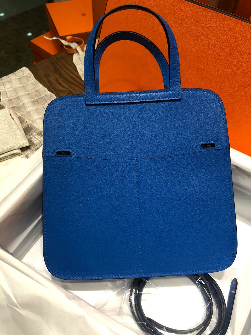Hermes  Blue Hydra Halzan mini bag