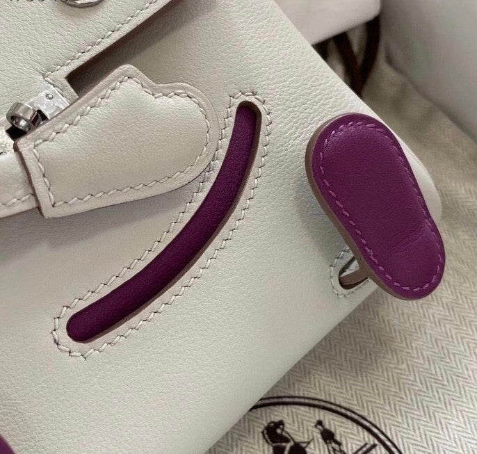 Hermes Quelle Idole Kelly Doll Bag Gris Perle Swift Palladium Hardware