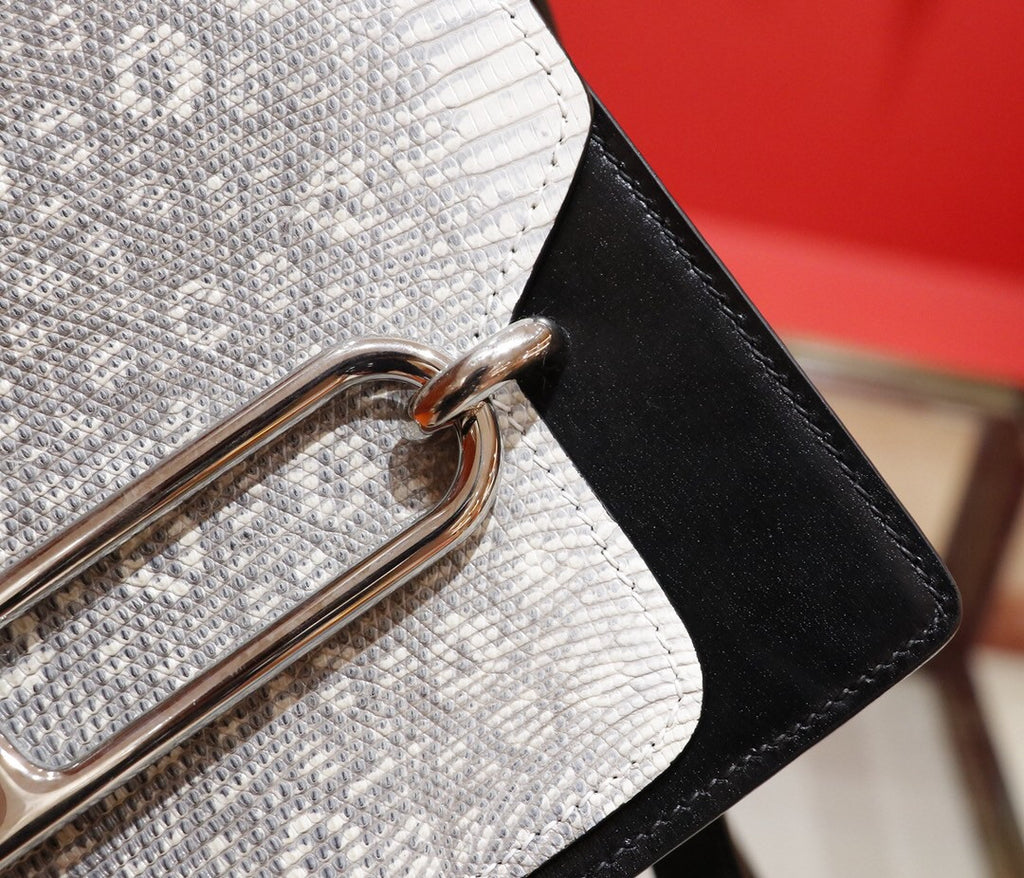 Hermes Special Order Lizard  Roulis Bag 23cm
