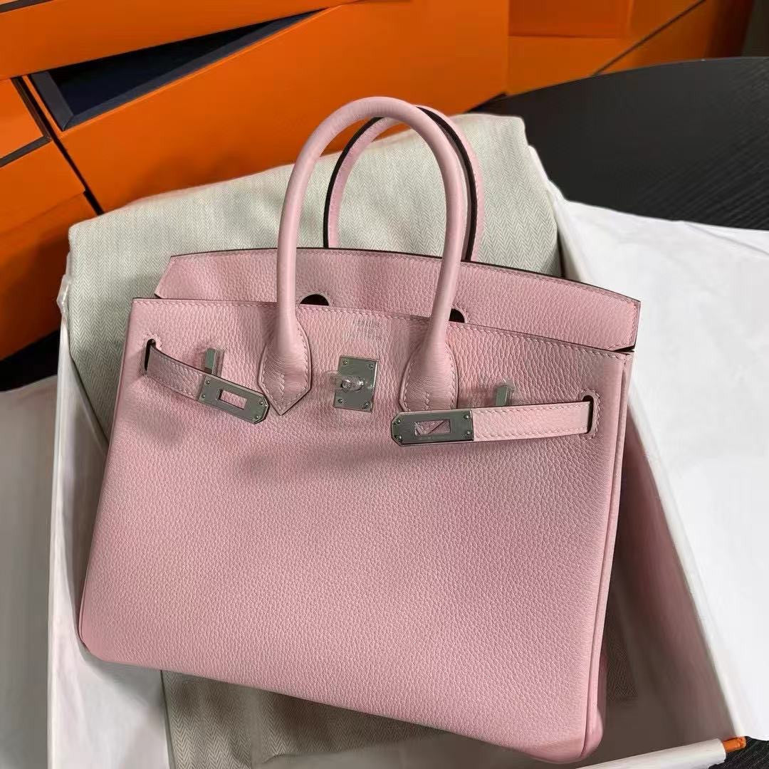 Hermes Sakura Pink Birkin 25 cm Togo Palladium Hardware