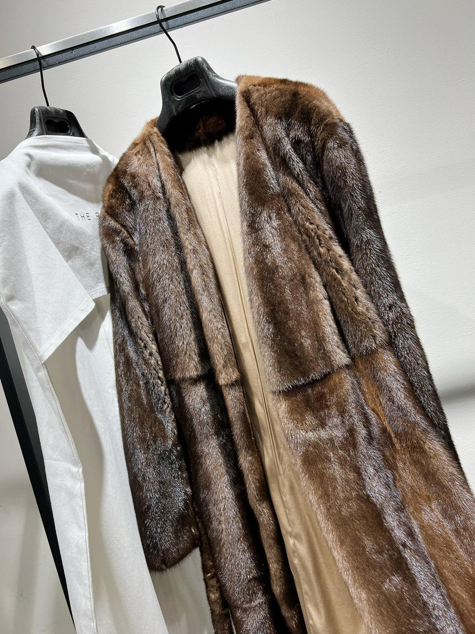 The Row Maxi Tanilo Mink belt coat Neutral