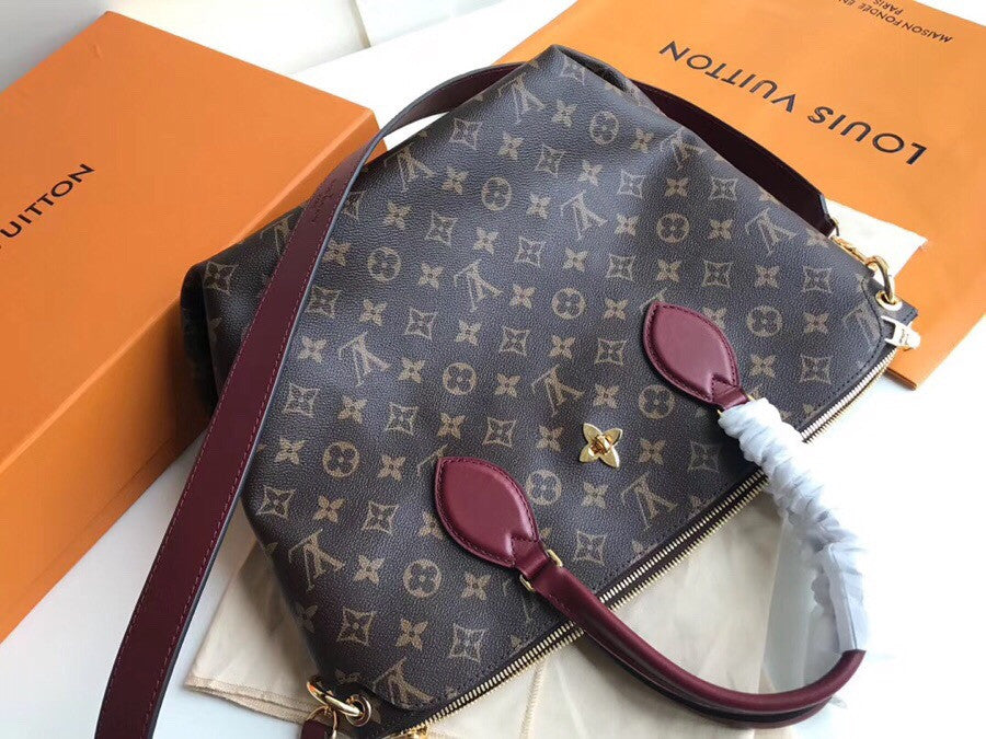 Louis Vuitton M44348 FLOWER ZIPPED TOTE MM
