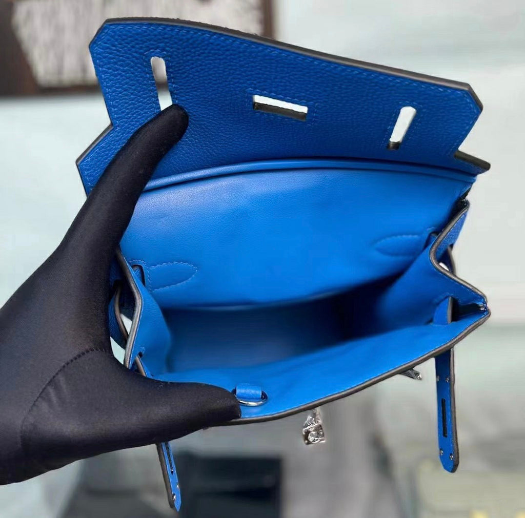 Hermes Kelly HAC A Dos Bag Blue Electric Togo Leather Palladium Hardware 2022