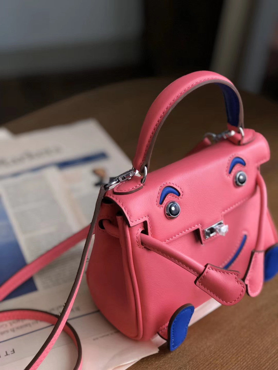 Hermes Quelle Idole Kelly Doll Bag Pink Swift Palladium Hardware