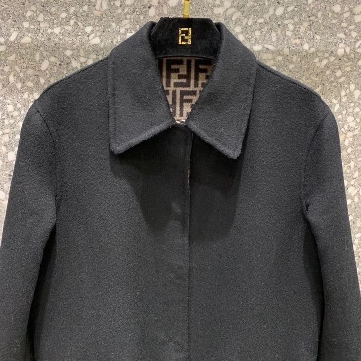 Fendi COAT Black wool Double-sided coat