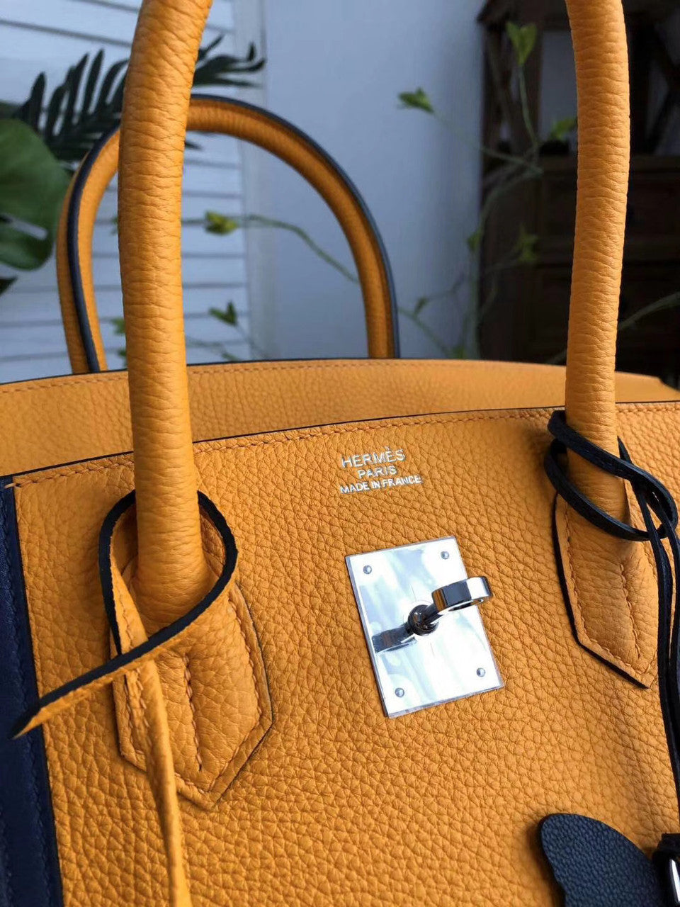 HERMÈS  LIMITED EDITION OFFICIER BIRKIN 35 JAUNE D’OR TOGO HANDBAG