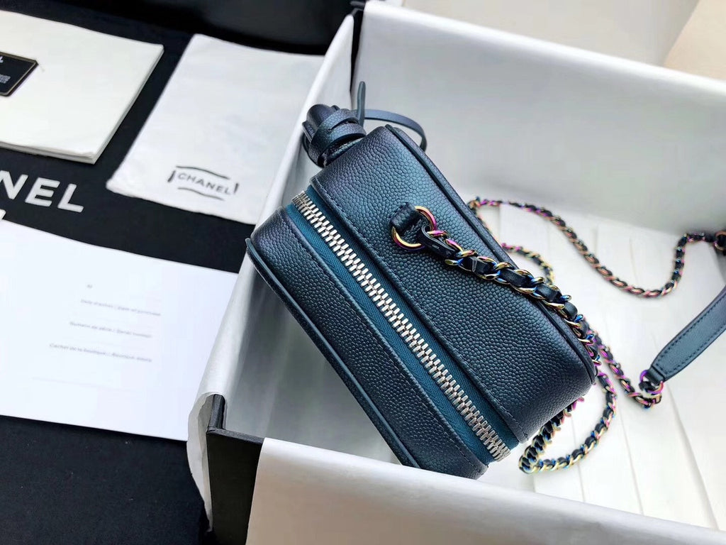 Chanel Medium Vanity Case With Iridescent Metal A93343