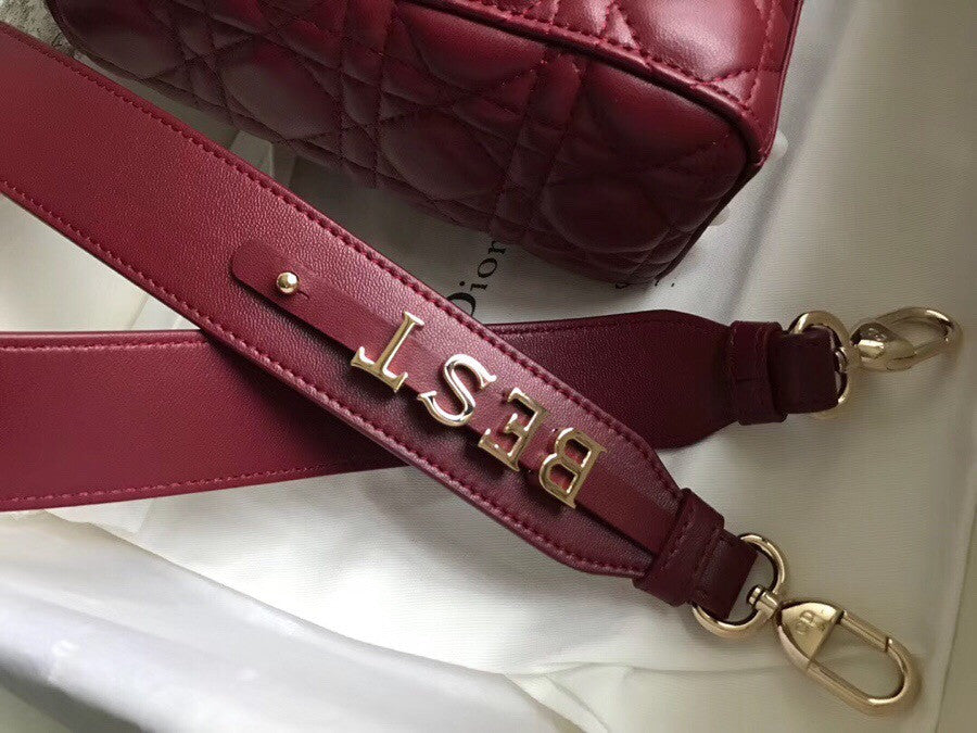 Christian Dior MY ABCDIOR LAMBSKIN BAG Bordeaux
