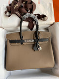 Hermès Etope/Black Birkin 30 cm Epsom Leather Palladium Hardware