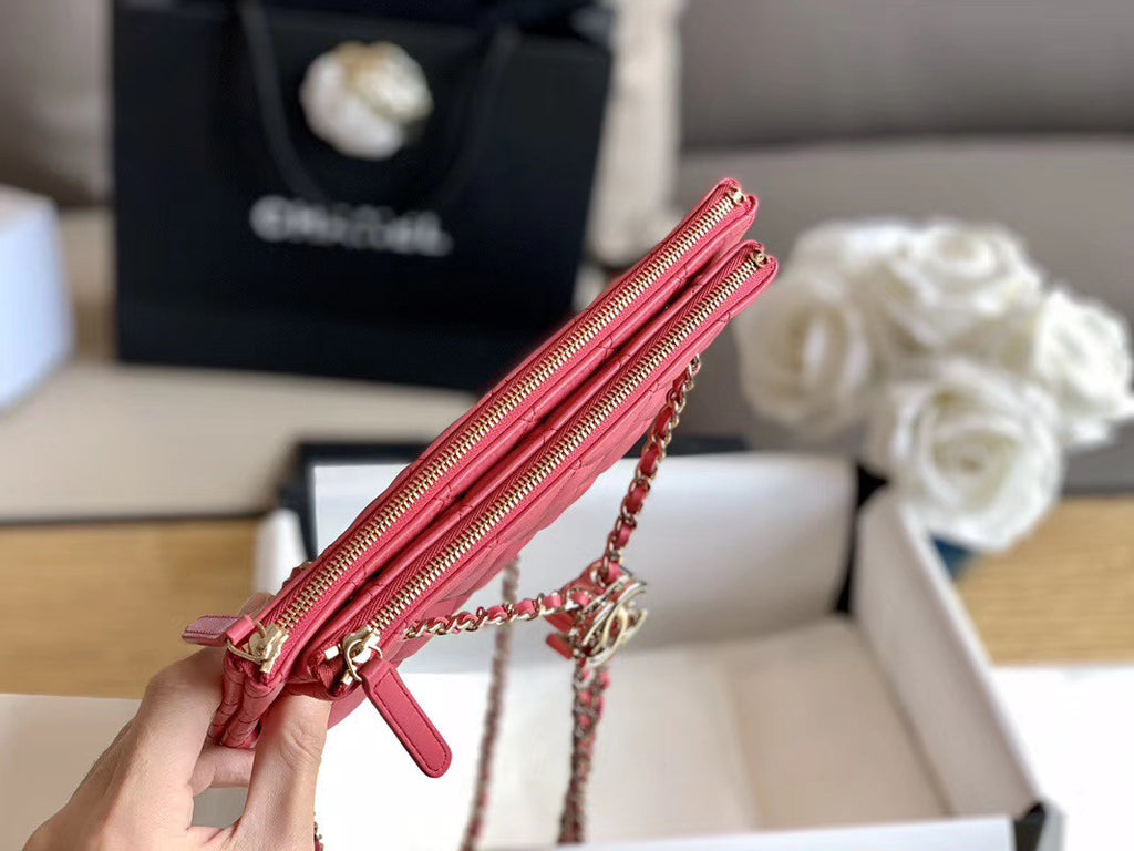 Chanel Clutch With Chain Pink