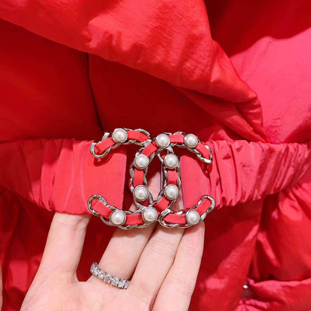 Chanel Coat & Belt Red