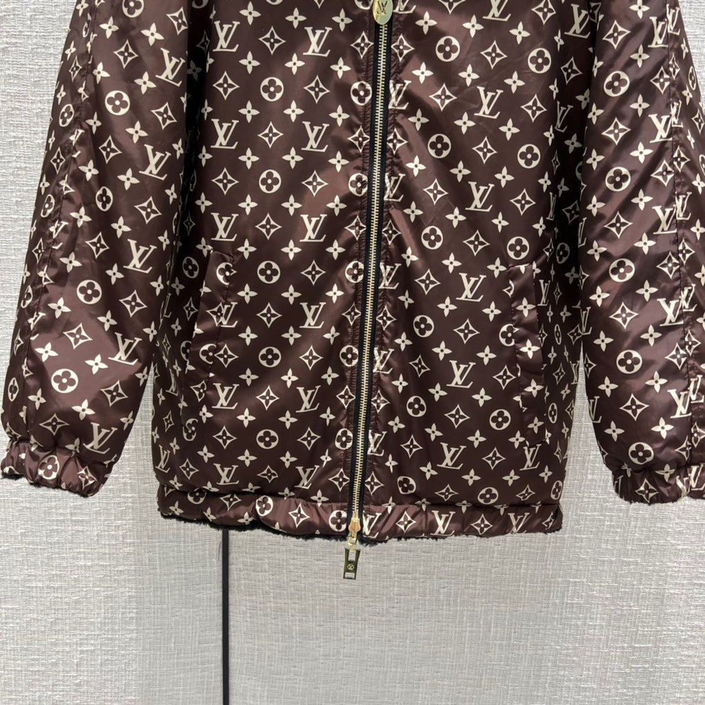 Louis Vuitton 1AAMTB REVERSIBLE BOUCLÉ WOOL PARKA