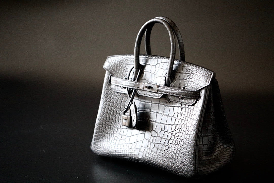 HERMES SO-BLACK BIRKIN 30 Alligator crocodile skin, Black hardware