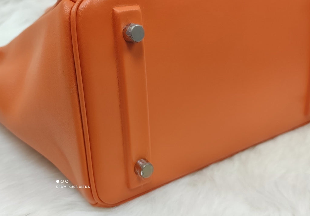 Hermes Shadow Birkin 25 Bag Orange Evercalf Limited Edition