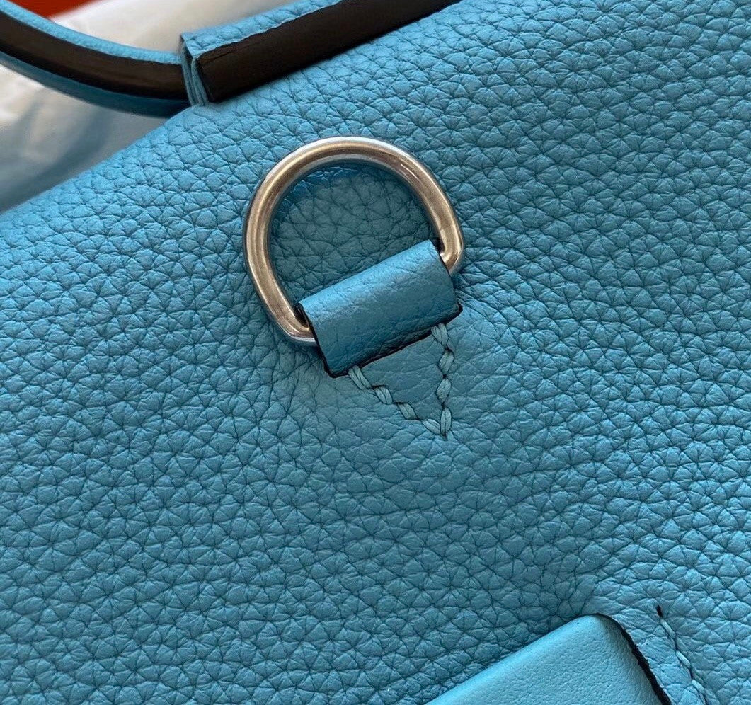 Hermes Kelly 24/24 P3 Bleu Du Nord  Swift & Togo Leather with Palladium Hardware