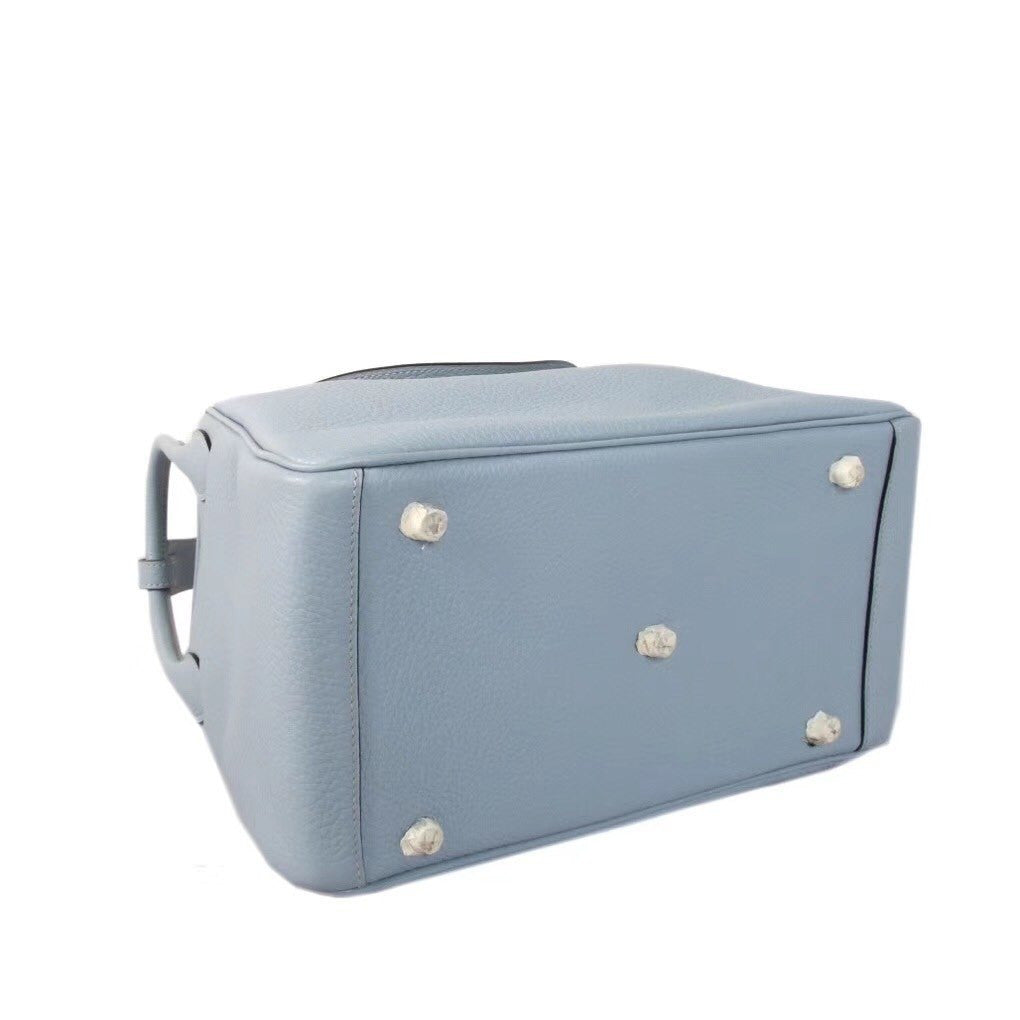 Hermes Lindy 30 Blue Lin Togo Palladium Hardware