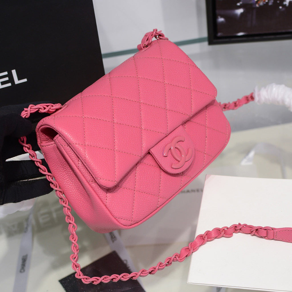 Chanel Flap Bag With Lacquered Metal