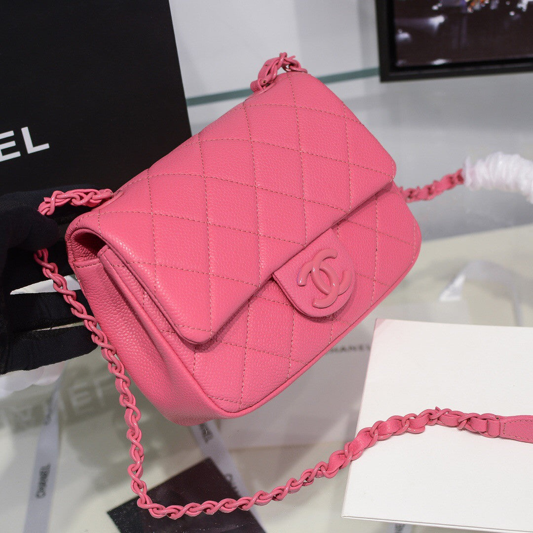 Chanel Flap Bag With Lacquered Metal