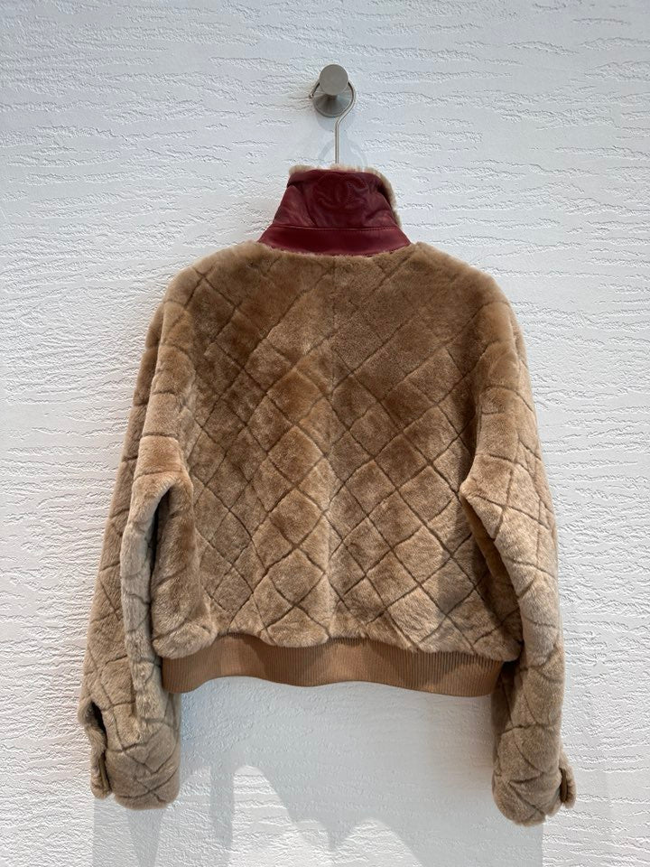 Chanel Shearling Bomber Jacket with Diamond Quilting and CC Logo — Fall/Winter 2026-2027 Chanel