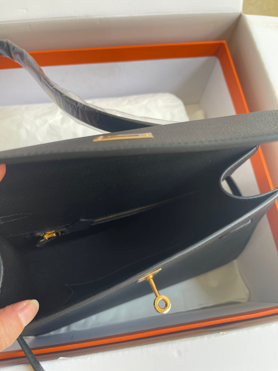 Hermes Kelly Sellier 20 en Desordre Black