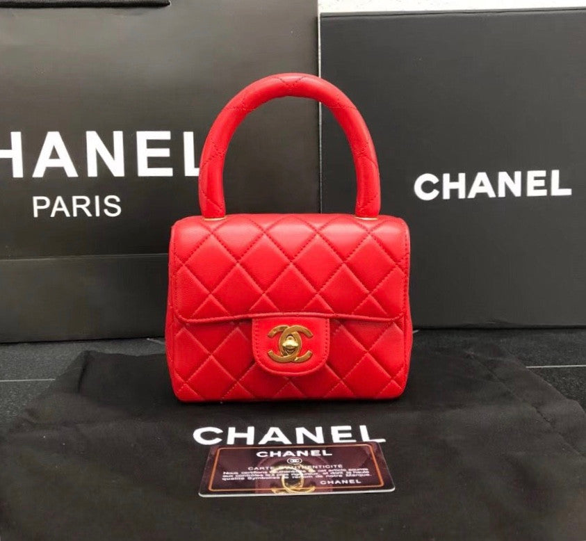 Chanel vintage duo flap bag Red